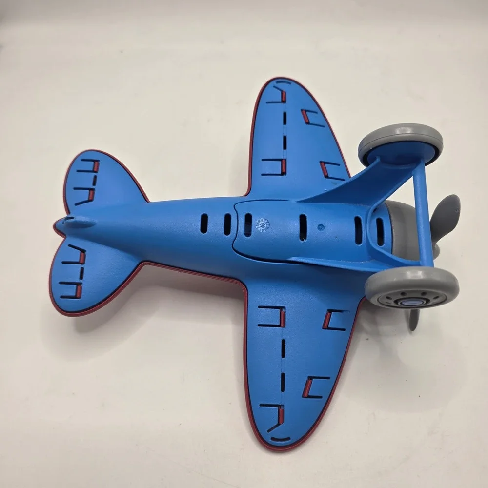 Green Toys Airplane Kids Red Blue Recycled Plastic Prop Plane Eco Friendly USA